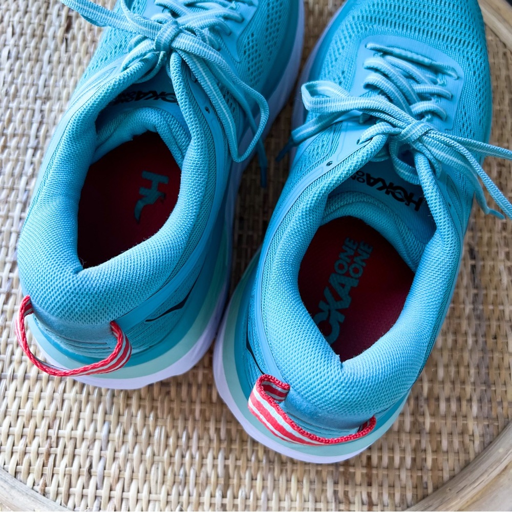 Hoka One One Bondi 7 Aquarelle Eggshell Blue Road-Running Sneakers Size 8.5 - Picture 6 of 8